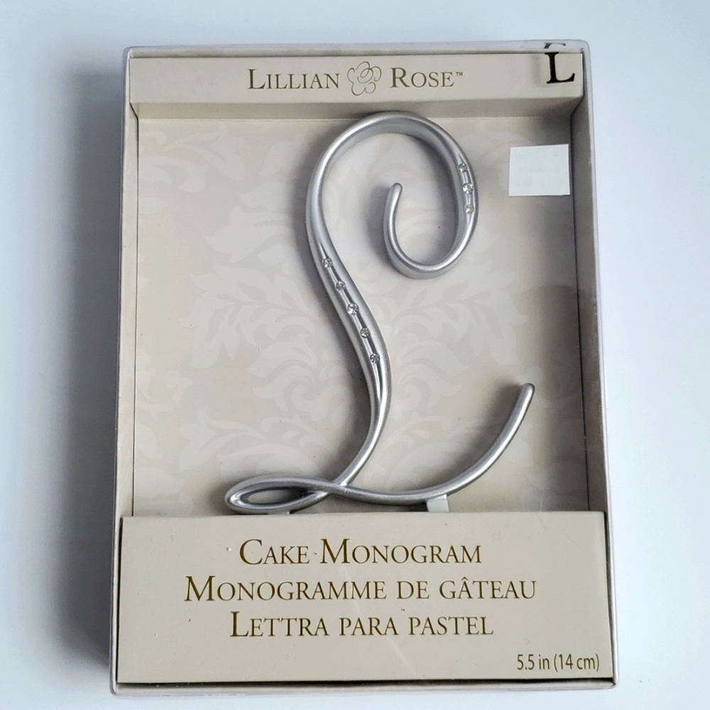 Cake Topper Letter "L" BNIB